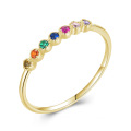 CZ Ring Gold Plated Sterling Silver Fashion Rings